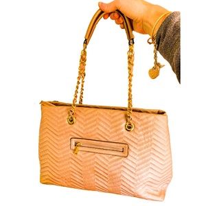 PERLINA NY Gold Tone Quilted Purse